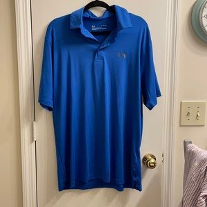 XL Blue Under Armour with white logo/writing- NWOT